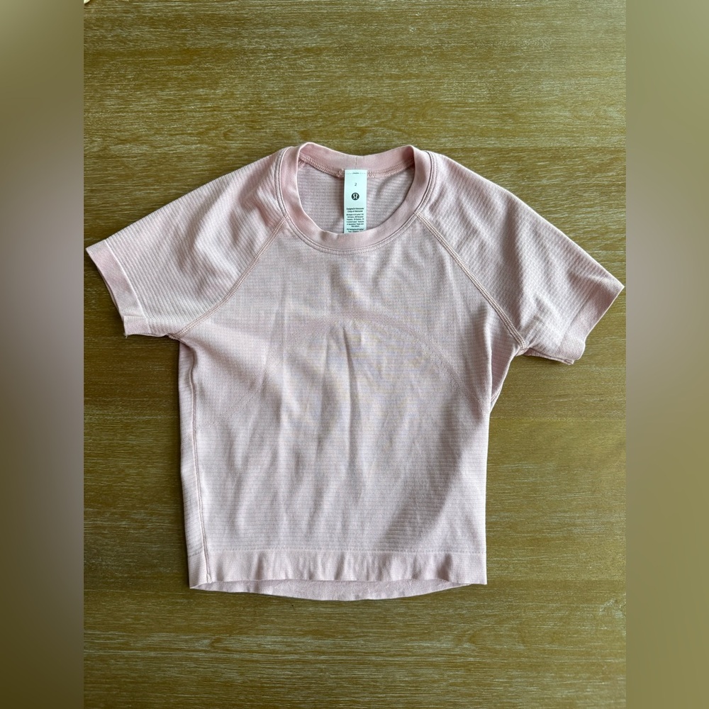 Lululemon Athletica Soft Pink Ribbed Tee
